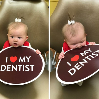 Baby eating sign