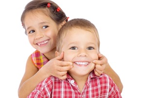 two children smiling