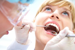 woman in dental chair