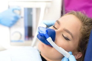 girl receiving sedation dentistry in San Antonio