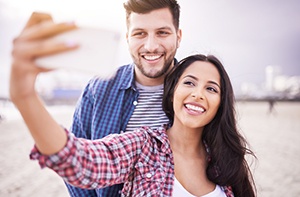 Couple taking a selfie