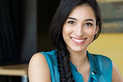 woman with white smile