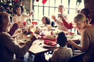 family having a holiday dinner