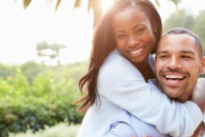 a smiling couple