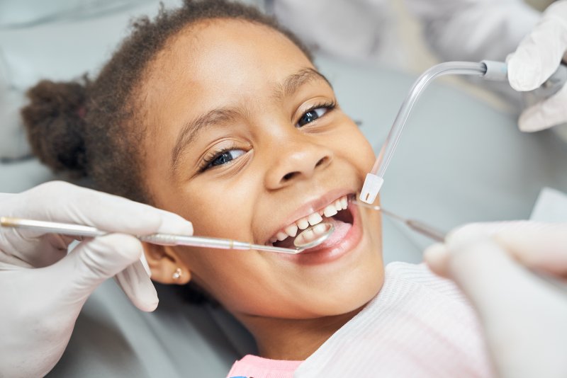 a child undergoing a dental checkup